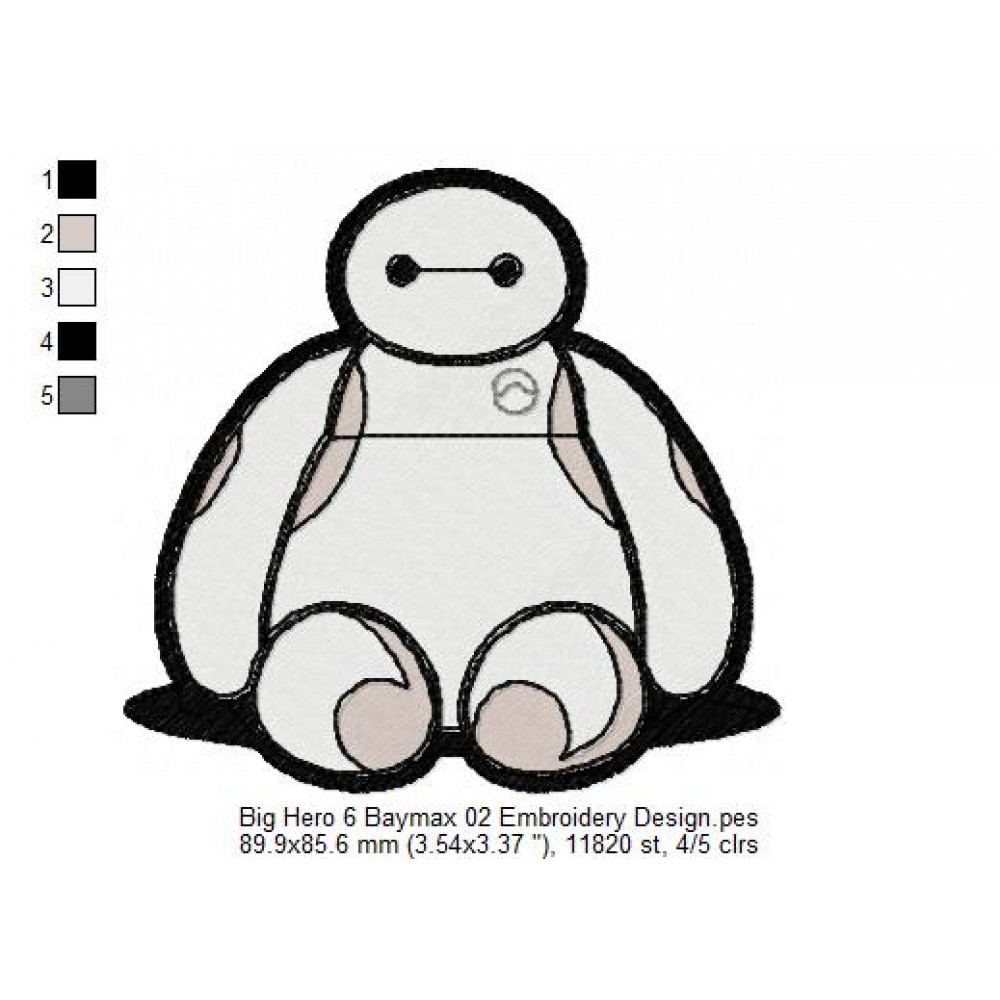 Download Big Hero 6 Baymax 02 Embroidery Design