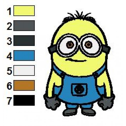 Despicable Me Minions 02 Embroidery Design