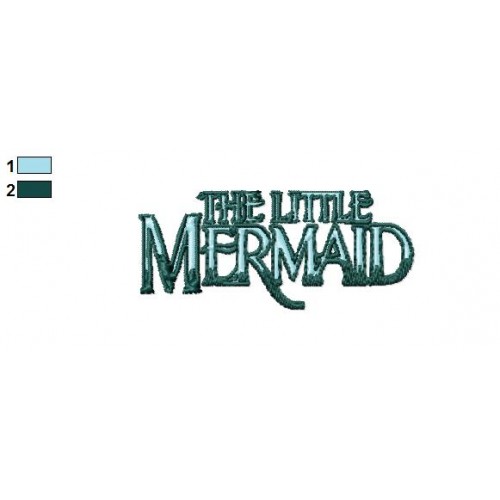 The Little Mermaid Logo Embroidery Design By RoyalEmbroideries